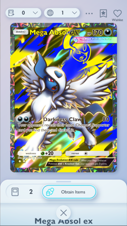 Mega Absol Full Art, Pokemon TCG Pocket, English language, Mega-Rising - Image 1