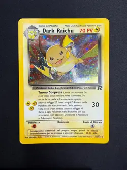 Pokemon Dark Raichu 83/82 Team Rocket Rara Holo Unlimited Wizards ITA Vintage - Image 1