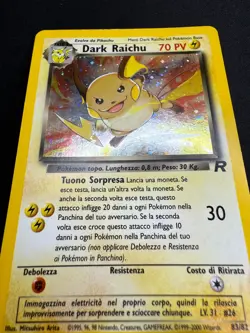 Pokemon Dark Raichu 83/82 Team Rocket Rara Holo Unlimited Wizards ITA Vintage - Image 4