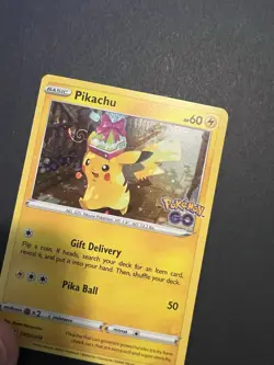 Pokemon Pikachu SWSH234 Black Star Promo cosmos holo HD GALAXY SWIRL VARIANT - Image 1