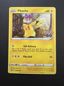 Pokemon Pikachu SWSH234 Black Star Promo cosmos holo HD GALAXY SWIRL VARIANT - Image 3