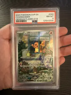 Charmander 044 Black Star Promo 2023 Pokemon Obsidian Flames PSA 8 NM-MT - Image 3