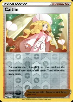 ❄Pokemon TCG - Caitlin - 132/198 - Reverse Holo - Chilling Reign - NM❄ - Image 1