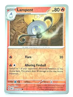 Lampent 037/197 Reverse Holo Common - Obsidian Flames Pokemon TCG - Near Mint NM - Image 3