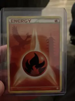 Pokemon TCG Fire Energy Ho-Oh Art, 116/123, HeartGold/SoulSilver - Image 1