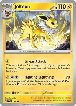 Jolteon - 169 COSMOS HOLO PROMO Pokemon Prismatic Evolutions PACK FRESH NM - Image 1