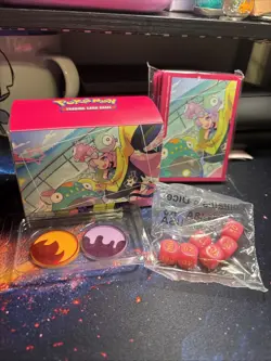 Pokemon Iono Premium Collection Deck Box - sleeves and dice & tokens included - Image 1
