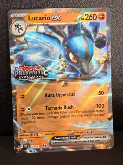 Lucario EX 051/131 Prismatic Evolutions Stamped Promo Pokemon TCG NM - Image 1