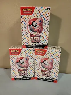 151 Booster Bundle Lot Of 3 Bundles Scarlet Violet Pokemon Card Game TCG Cards - Image 1