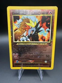 Pokemon TCG 2000 Vintage Entei Black Star Promo 34 Cosmo Holo Ken Sugimori - HP - Image 1