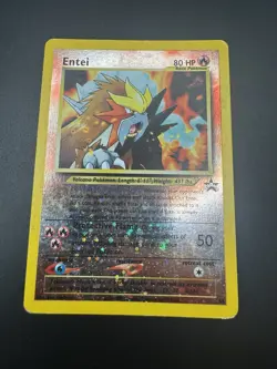 Pokemon TCG 2000 Vintage Entei Black Star Promo 34 Cosmo Holo Ken Sugimori - HP - Image 4