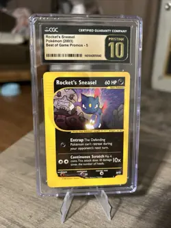 Rocket's Sneasel # 5 Best of Game PROMO Pokemon CGC PRISTINE 10 MINT! 🔥🔥 - Image 2