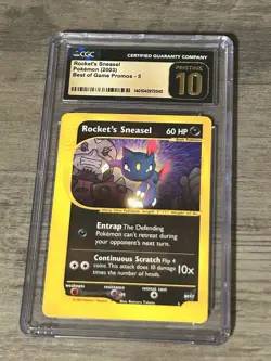 Rocket's Sneasel # 5 Best of Game PROMO Pokemon CGC PRISTINE 10 MINT! 🔥🔥 - Image 4