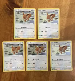 Eevee SWSH190 (Qty. 5) Holo Black Star Promos, Sword & Shield, Pokemon TCG Cards - Image 1
