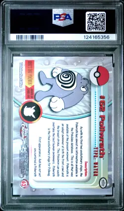 2000 TOPPS CHROME POKEMON T.V. #62 POLIWRATH PSA 8 - Image 2