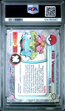 2000 TOPPS CHROME POKEMON T.V. #3 VENUSAUR PSA 10 - Image 2
