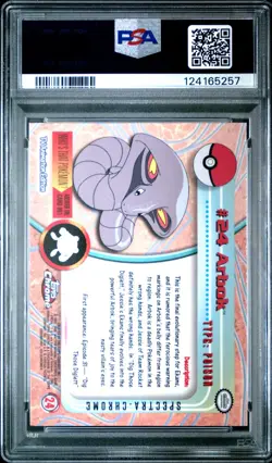 2000 TOPPS CHROME POKEMON T.V. SPECTRA #24 ARBOK PSA 8 - Image 2
