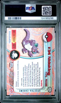 2000 TOPPS CHROME POKEMON T.V. SPECTRA #34 NIDOKING PSA 10 - Image 2