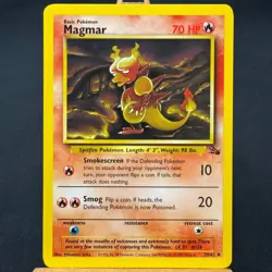 Magmar - 39/62 - Fossil Set - Unlimited - Uncommon - Pokemon - WOTC - NM - Image 1