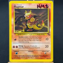 Magmar - 39/62 - Fossil Set - Unlimited - Uncommon - Pokemon - WOTC - NM - Image 3