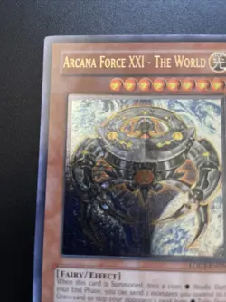 Yugioh Arcana Force XXI - The World LODT-EN016 Ultimate Rare Near Mint - Image 5