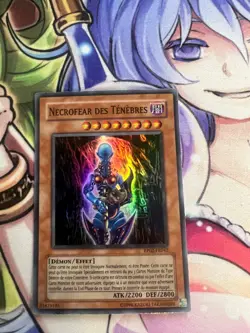 DARK NECROFEAR SUPER RARE FRENCH RP02-EN042 FR042 LIGHT PLAY YUGIOH - Image 1