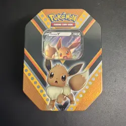 Nintendo Pokemon V Powers Tin Trading Card Game Eevee V - Eevee Tin 820650807794 - Image 1