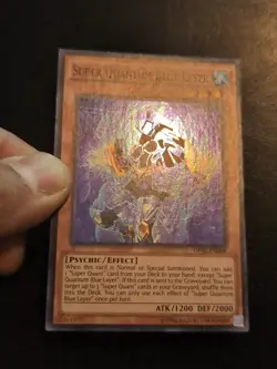 Yu-Gi-Oh! SUPER RARE CARD SUPER QUANTUM BLUE LAYER OP02-EN008 NM/VLP - Image 2