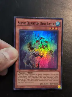 Yu-Gi-Oh! SUPER RARE CARD SUPER QUANTUM BLUE LAYER OP02-EN008 NM/VLP - Image 3