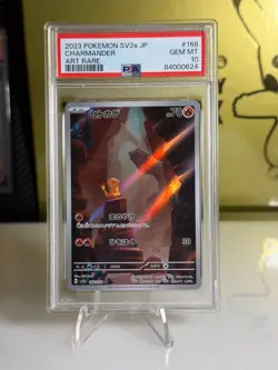 2023 Pokemon Charmander Art Rare AR SV2a JP PSA 10 GEM MINT Japanese Card #168 - Image 1