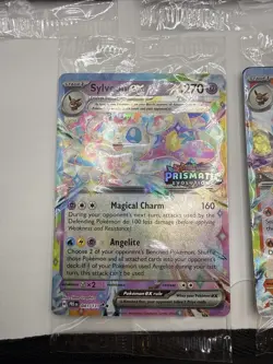 Prismatic Evolutions Full Set Of 5 Stamped Surprise Box Promo Cards EACH SEALED - Image 5