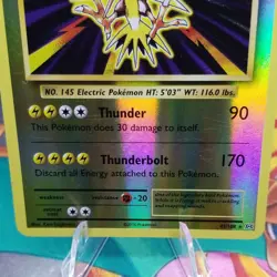 Zapdos 42/108 Near Mint Reverse Holo Rare XY Evolutions 2016 Pokemon Card - Image 3