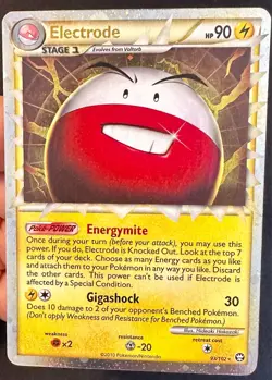 Electrode Prime 93/102 HGSS 2010 Triumphant Pokemon Card TCG Holo Rare - Nm - Image 2