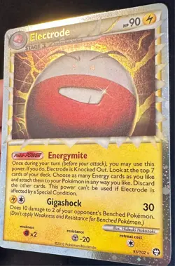 Electrode Prime 93/102 HGSS 2010 Triumphant Pokemon Card TCG Holo Rare - Nm - Image 3