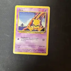 Abra 43/102 Base Set Common Pokemon Card Unlimited Edition WOTC D44 - Image 1