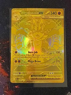 Mega Lucario EX 188/132 Hyper Rare Gold Mega Evolutions Pokemon Card (HP) - Image 1