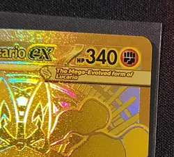 Mega Lucario EX 188/132 Hyper Rare Gold Mega Evolutions Pokemon Card (HP) - Image 3