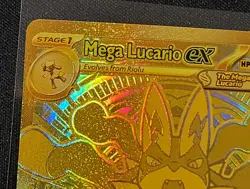 Mega Lucario EX 188/132 Hyper Rare Gold Mega Evolutions Pokemon Card (HP) - Image 4