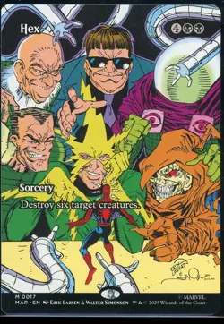 MTG Magic The Gathering Hex MAR Mythic Borderless Spider-Man Black Sorcery - Image 1