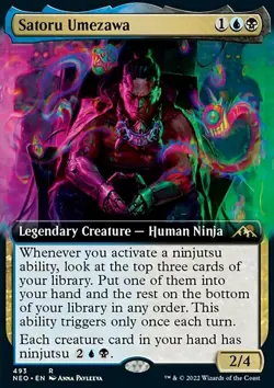 MTG Magic the Gathering Satoru Umezawa (493/572) Kamigawa Neon Dynasty LP - Image 1