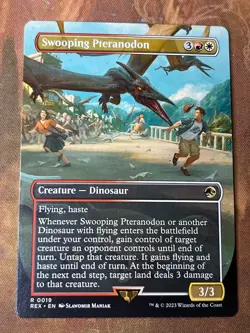 1x BORDERLESS SWOOPING PTERANODON - Jurassic Park - MTG - Magic the Gathering - Image 1