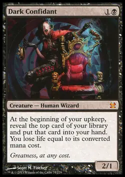 MTG Magic the Gathering Dark Confidant (75/245) Modern Masters LP - Image 1