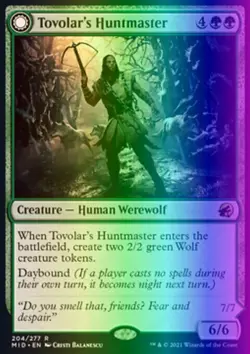 MTG Tovolar's Huntmaster (204/473) Innistrad Midnight Hunt LP FOIL - Image 1