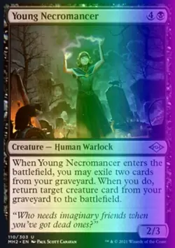 MTG Magic the Gathering Young Necromancer (110/632) Modern Horizons 2 NM FOIL - Image 1