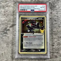Pokemon Celebrations Black Star Promo Greninja Gold Star #144 PSA 8 - Image 1