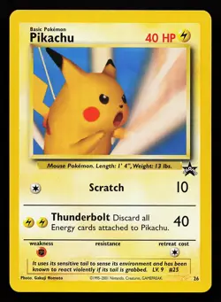 Pikachu (SNAP Promo) 26 WOTC Black Star Promo Pokemon Card - Image 1