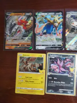 Pokemon 5 Card Lot Holos EX, V And Rare Cards , Great Value Set Building Lot15 - Image 2