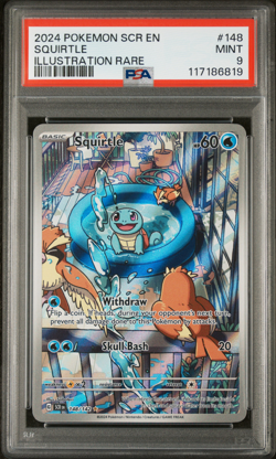 2024 POKEMON SCR EN-STELLAR CROWN #148 SQUIRTLE ILLUSTRATION RARE PSA9 - Image 1
