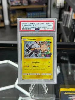 PSA 9 Pokemon Xurkitree STAFF Prerelease Promo Forbidden Light SM116 RARE Holo - Image 1