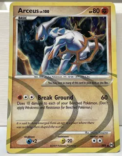 Arceus - #AR8 Holo Rare Platinum Arceus 2009 (LP/MP) Pokemon TCG - Image 1